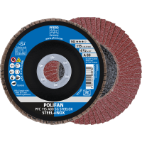 Круг шлифовальный лепестковый POLIFAN PFC 115 A80 SG STEELOX (167861)