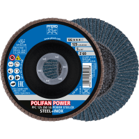 Круг шлифовальный лепестковый POLIFAN PFC 125 Z60 SG POWER STEELOX (167960)