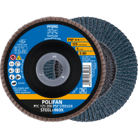 Круг шлифовальный лепестковый POLIFAN PFC 125 Z80 PSF STEELOX (377338)